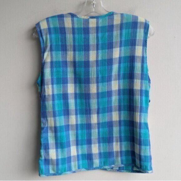 Vintage Koret pastel lattice button down vest - Picture 4 of 5